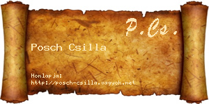 Posch Csilla névjegykártya